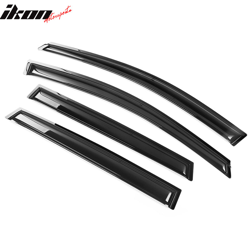 2013-2019 Ford Escape Smoke Tinted Slim Style Window Visors Acrylic