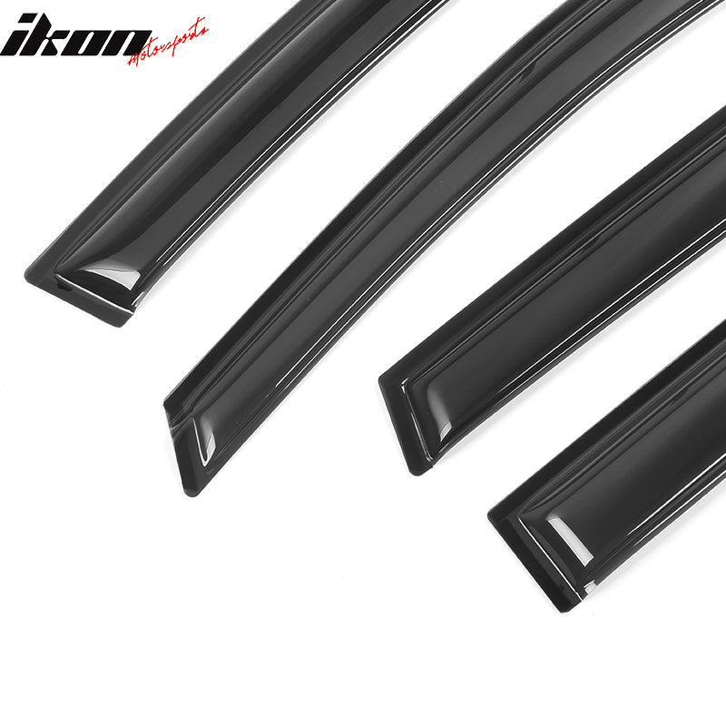 2013-2019 Ford Escape Smoke Tinted Slim Style Window Visors Acrylic