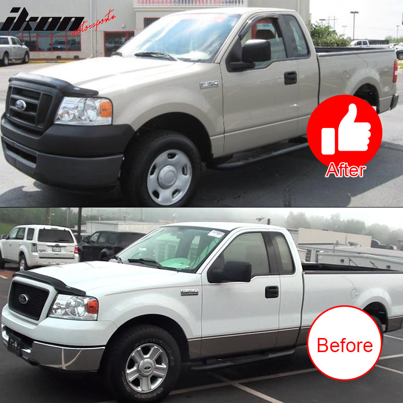 2004-2008 Ford F150 Standard Cab Tape On Acrylic Visor Windows 2Pc Set