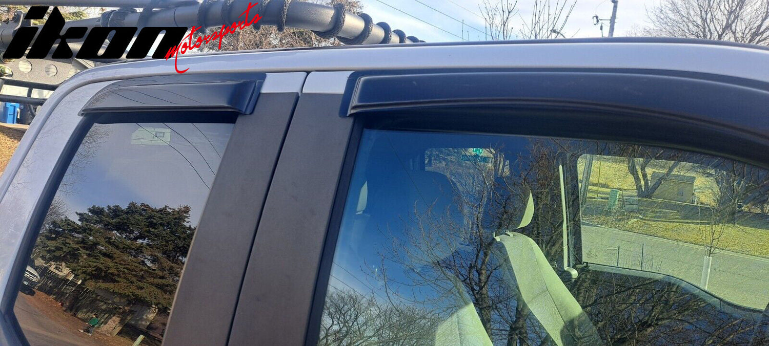 2015-2025 Ford F-Series Extended Cab Slim Style Window Visor Acrylic