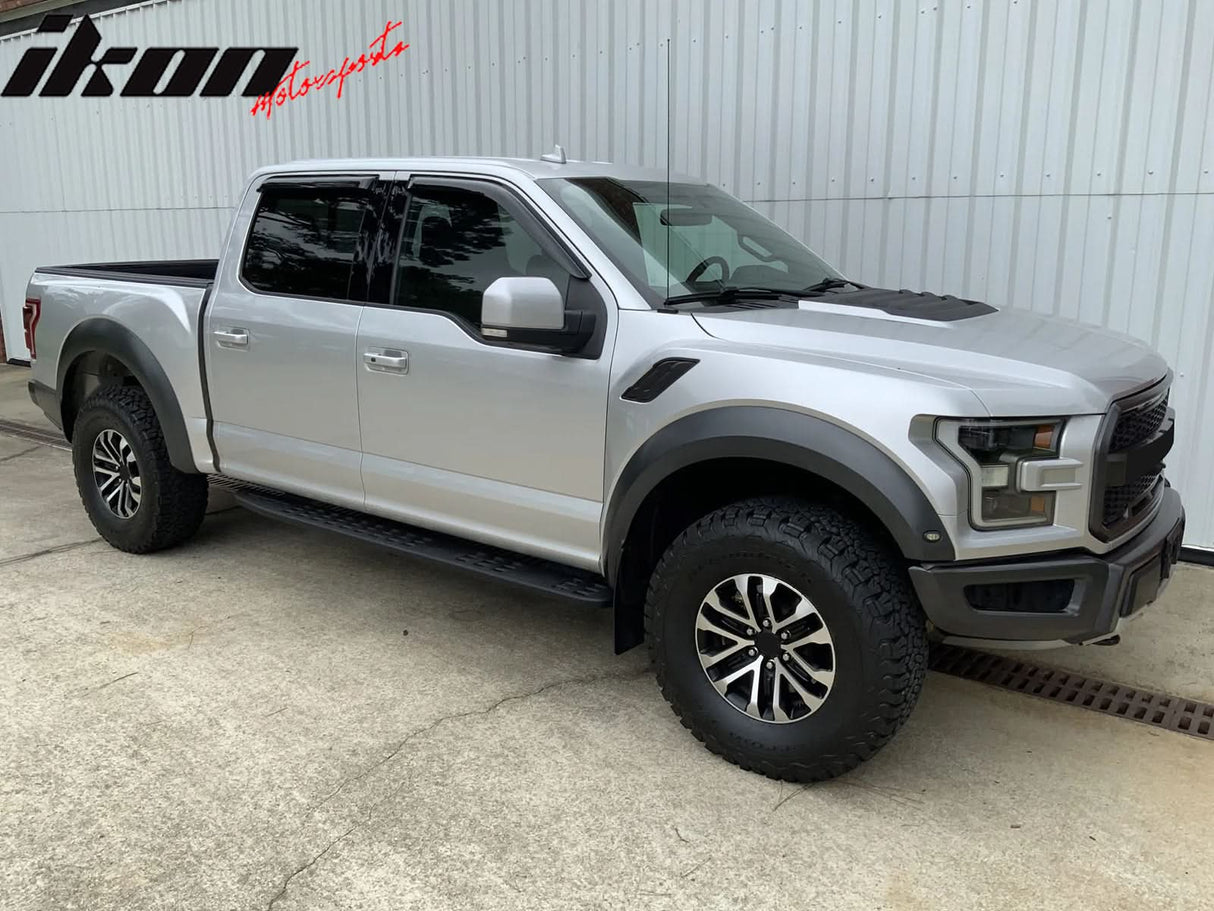 2015-2024 Ford F-Series Crew Cab Slim Style Window Visors Acrylic