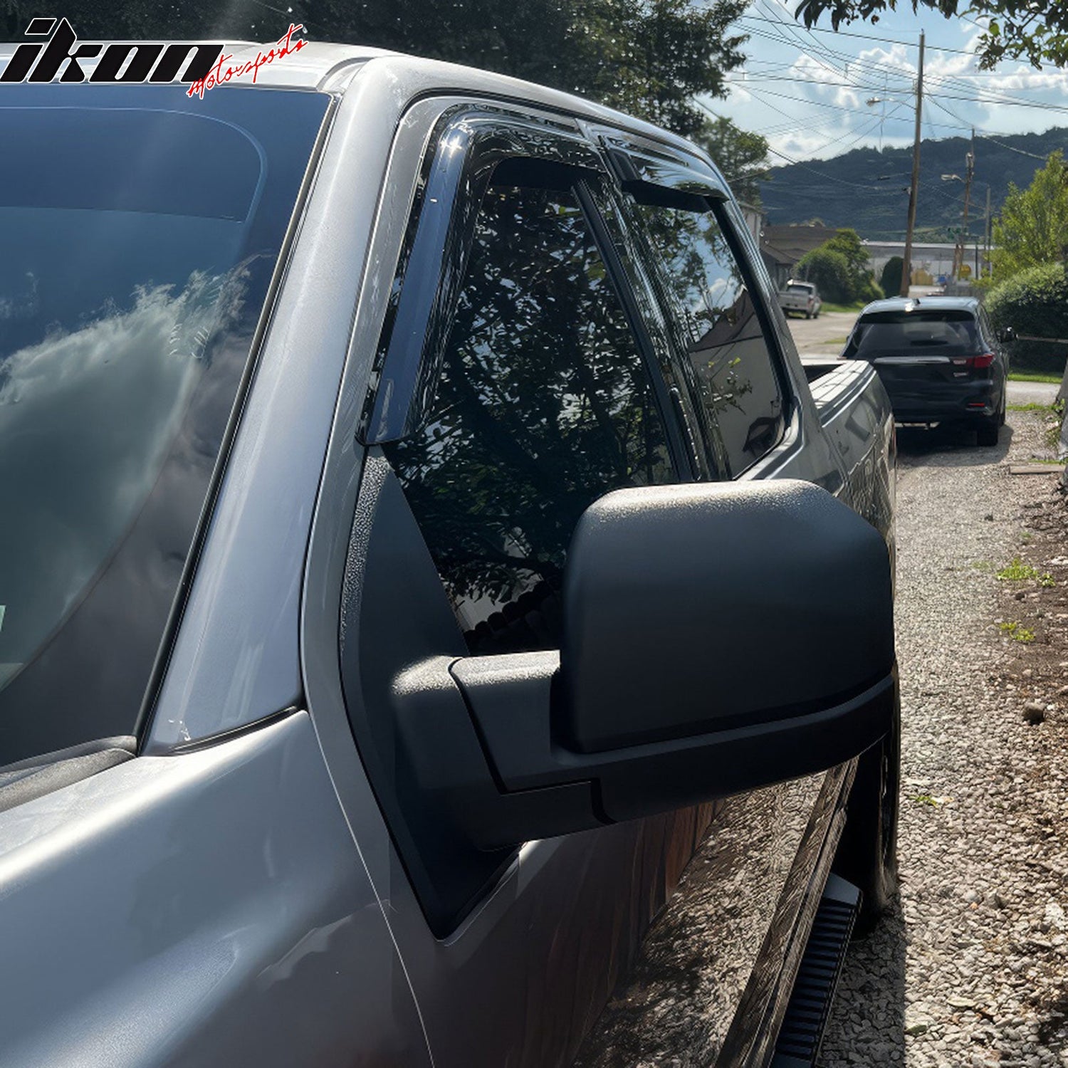 2015-2024 Ford F-Series Crew Cab Slim Style Window Visors Acrylic