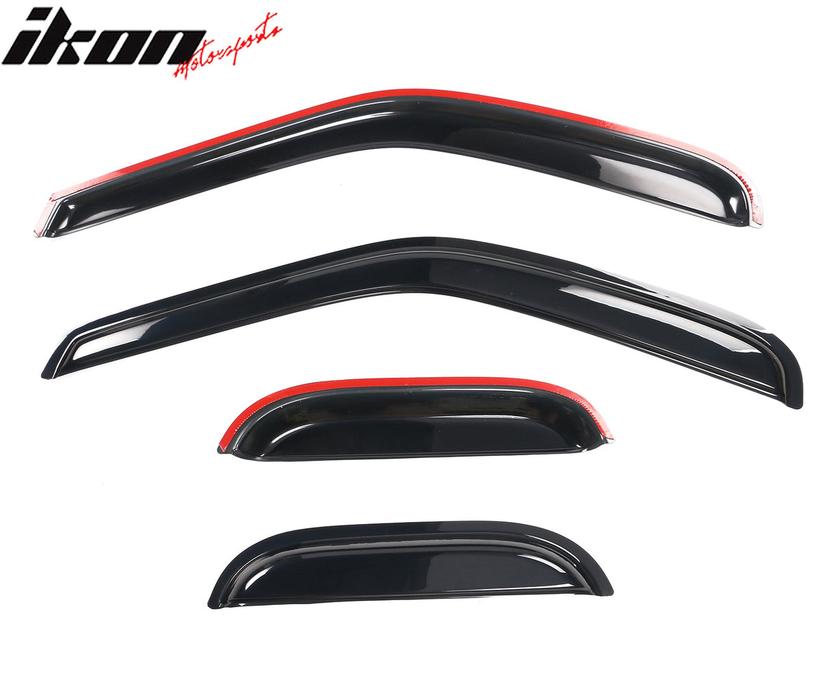 1997-2003 Ford F-150 F-250 Extended Cab Tape On 4PCS Window Visors
