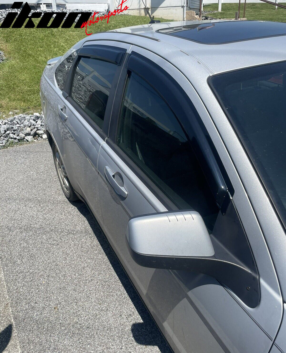2008-2011 Ford Focus 4Door Acrylic 4PC Tape On Window Visors Guard