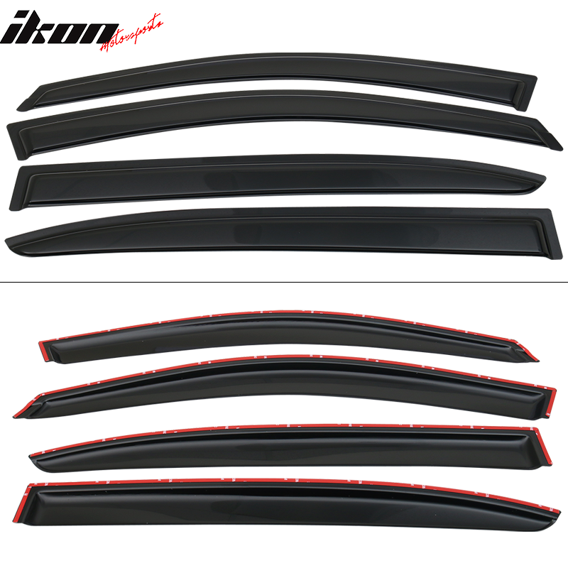 2013-2017 Honda Accord 4-Door Sedan Tape On Window Visors Rain Guard