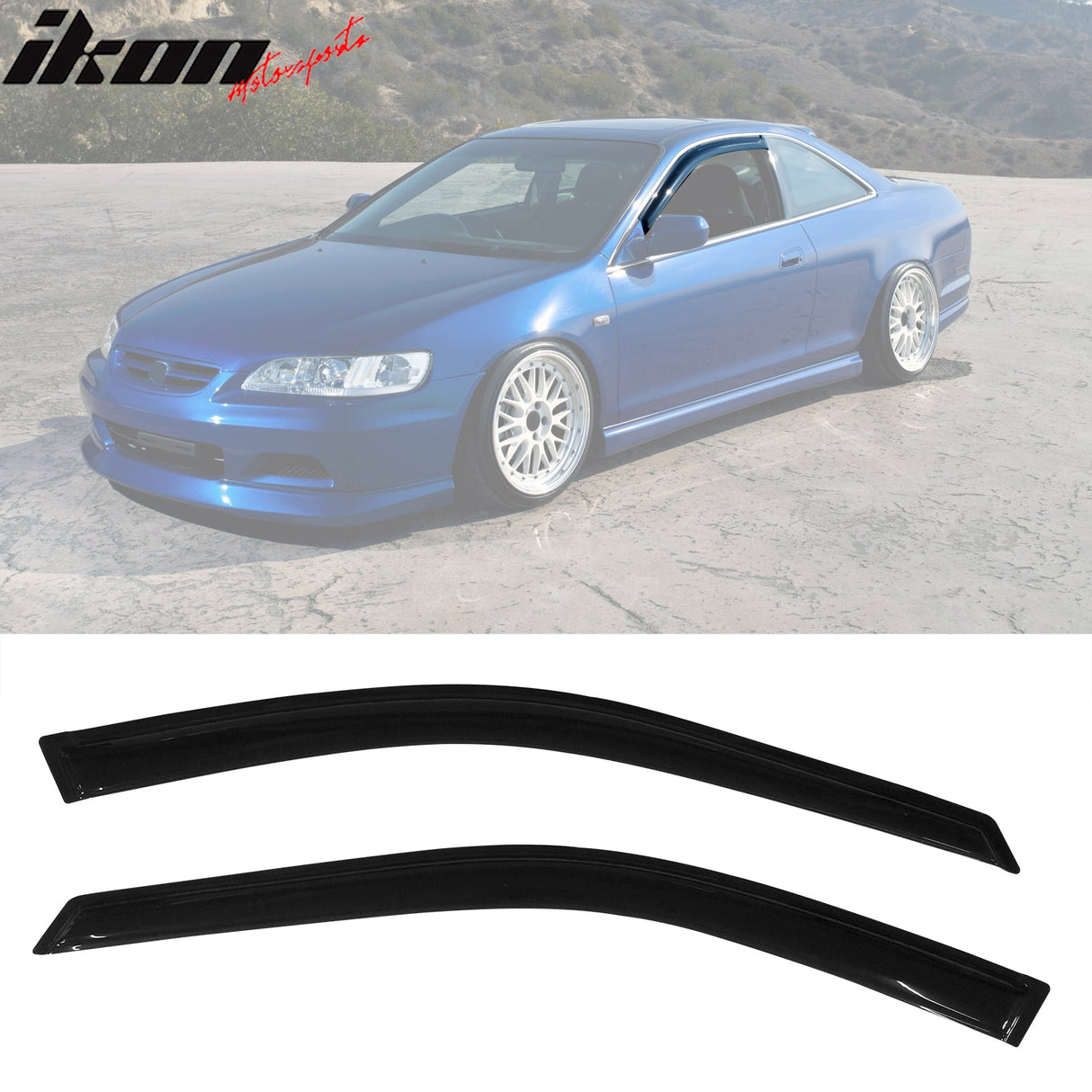 1998-2002 Honda Accord 2-Door Coupe Window Visors Set Acrylic
