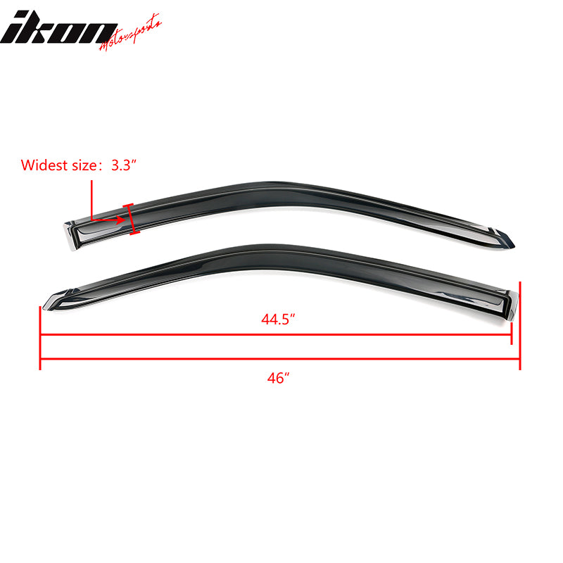 2001-2005 Honda Civic Slim Style Smoke Tinted Visor Windows Acrylic