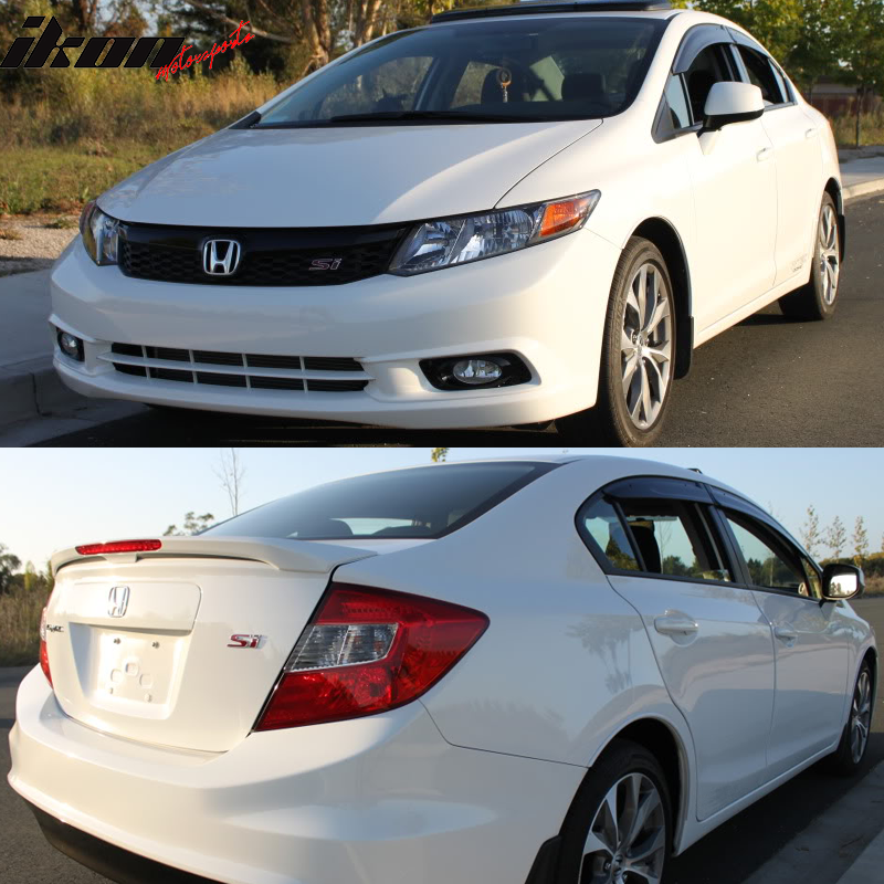 2012-2015 Honda Civic 4Door Sedan Acrylic 4PC Tape On Window Visors
