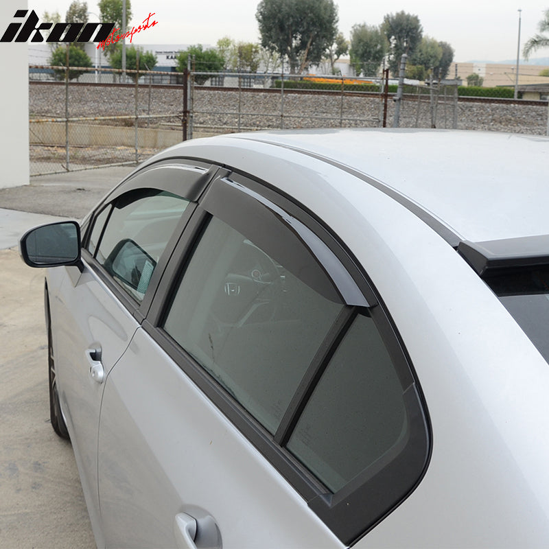 2012-2015 Honda Civic 4Door Sedan Acrylic 4PC Tape On Window Visors