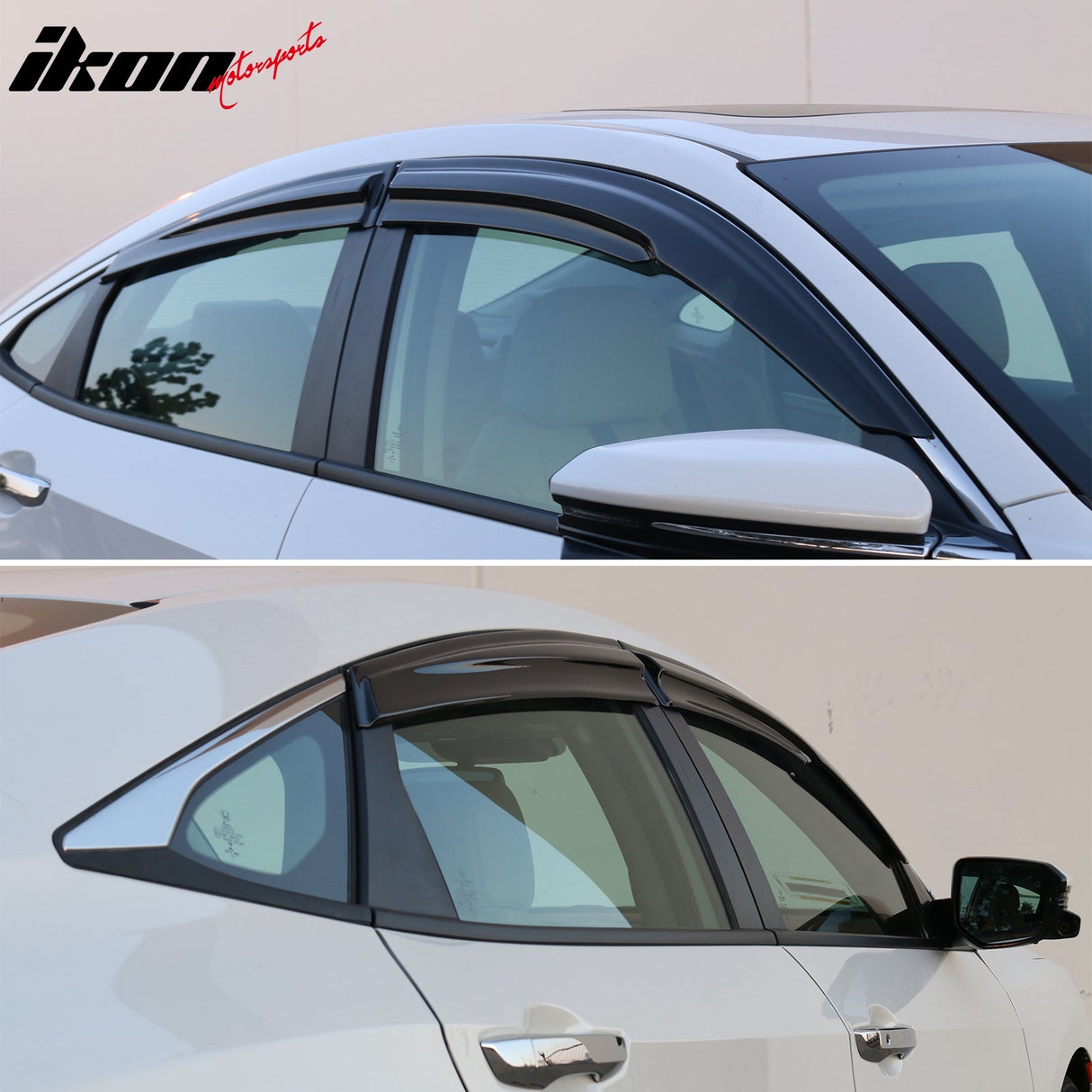 2016-2021 Honda Civic X 10th Gen Sedan Roof Spoiler MUG Window Visor