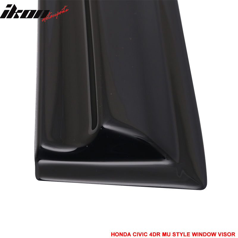 2016-2021 Honda Civic 4Dr Sedan 10th Generation Tape On Window Visor