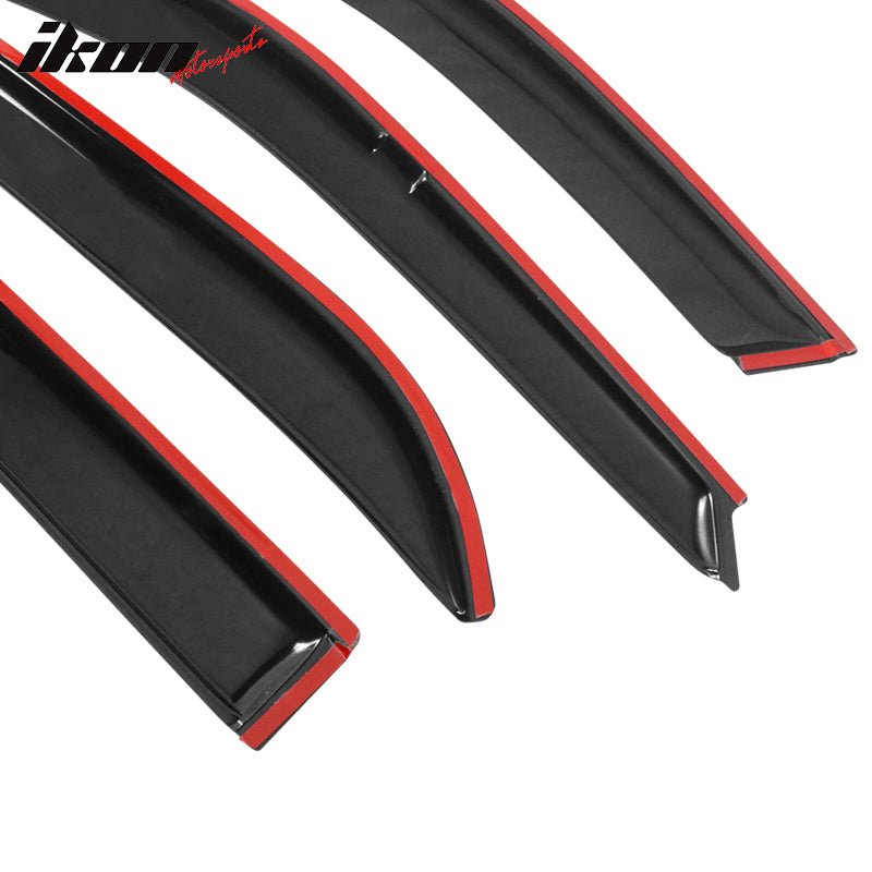 1992-1995 Honda Civic Sedan Tape On Smoke Tinted Window Visors Acrylic