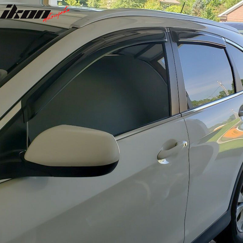 2012-2016 Honda CRV Acrylic 4PC Window Visors Tape On Rain Guard
