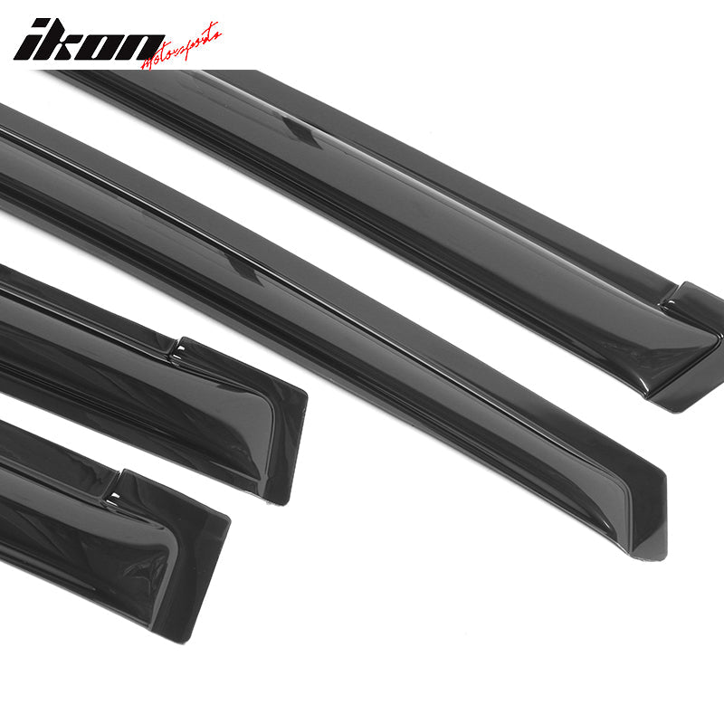2009-2014 Honda Fit Window Visors Slim Style Smoke Rains Guards Acryli