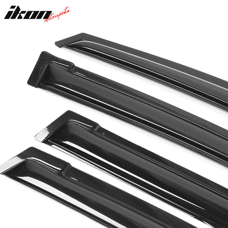 2009-2014 Honda Fit Window Visors Slim Style Smoke Rains Guards Acryli