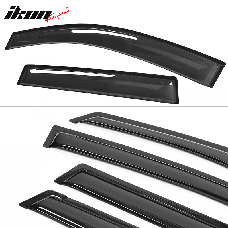 2007-2008 Honda Fit Window Visor Slim Style Smoke Tinted Acrylic