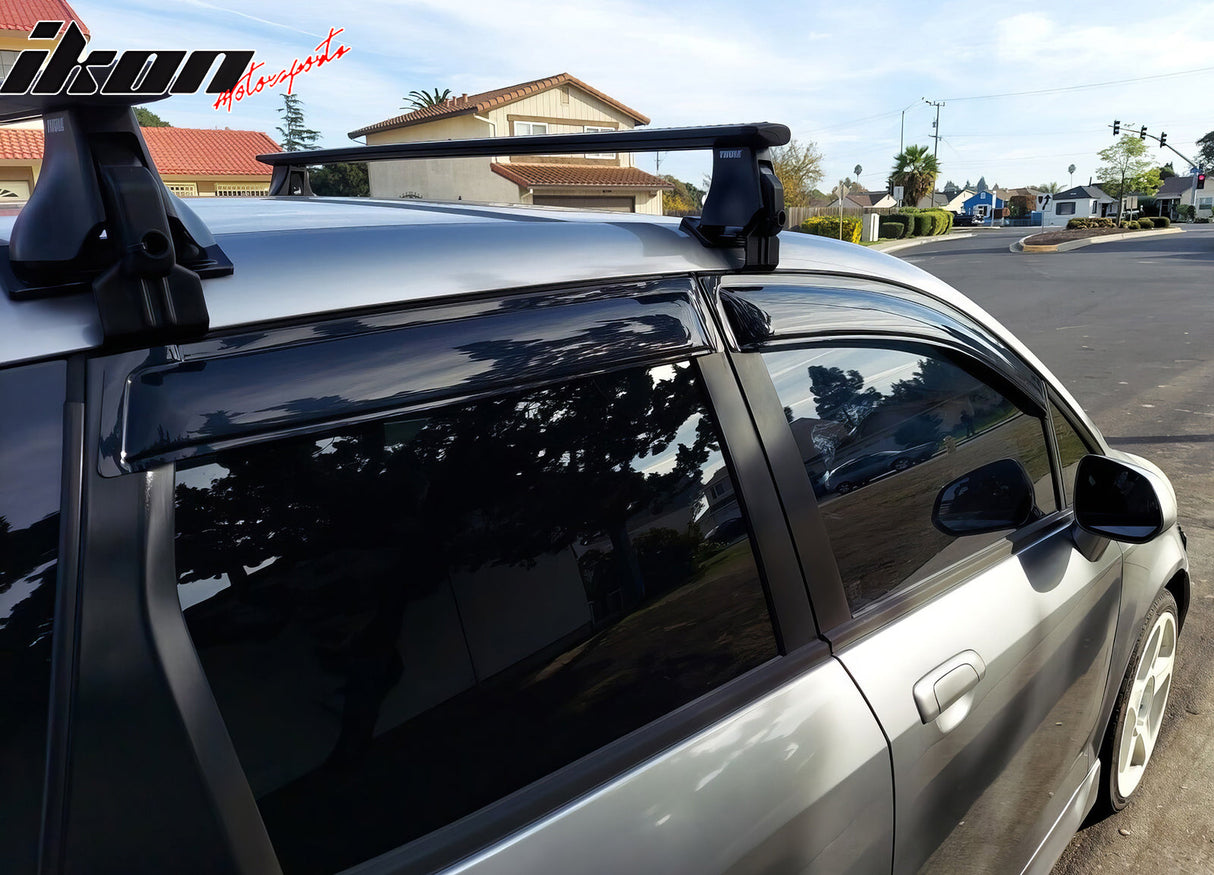 2007-2008 Honda Fit Window Visor Slim Style Smoke Tinted Acrylic