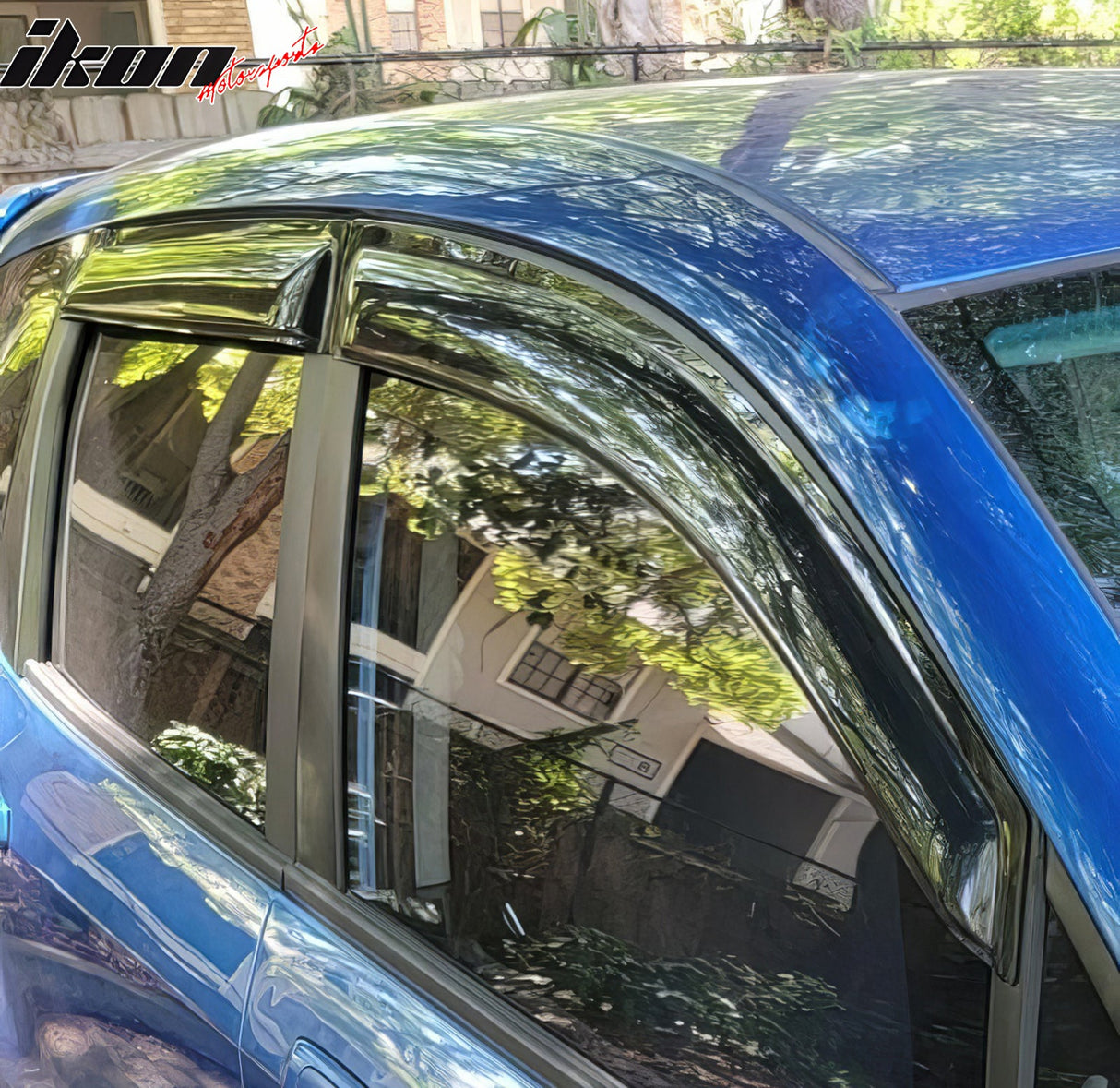 2007-2008 Honda Fit Window Visor Slim Style Smoke Tinted Acrylic