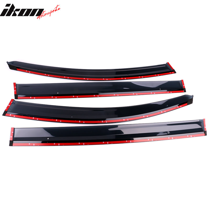 2011-2017 Honda Odyssey Polycarbonate Window Visors W/ Chrome Trim 4PC