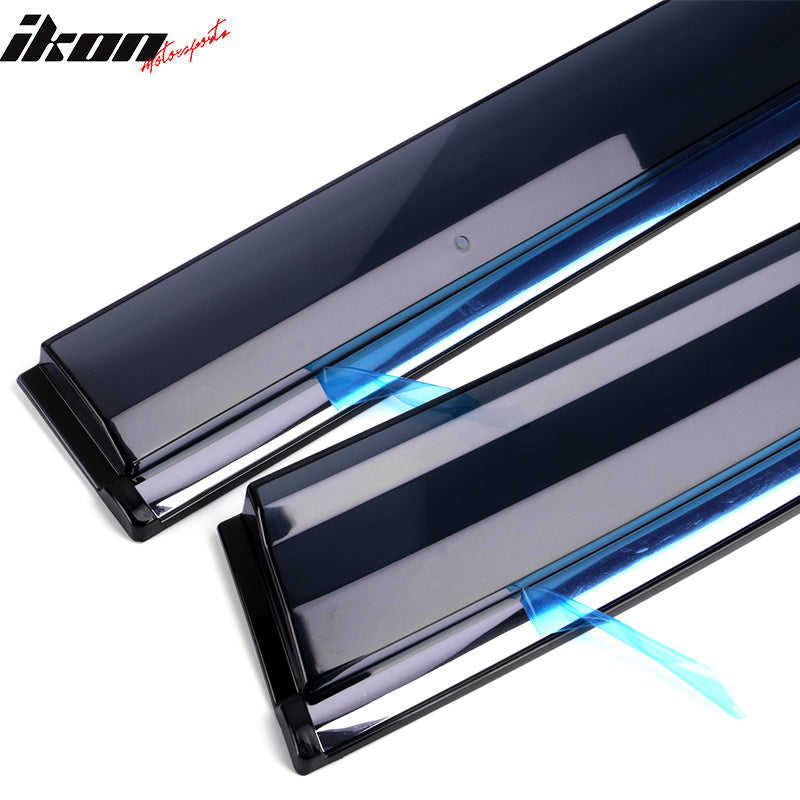 2011-2017 Honda Odyssey Polycarbonate Window Visors W/ Chrome Trim 4PC