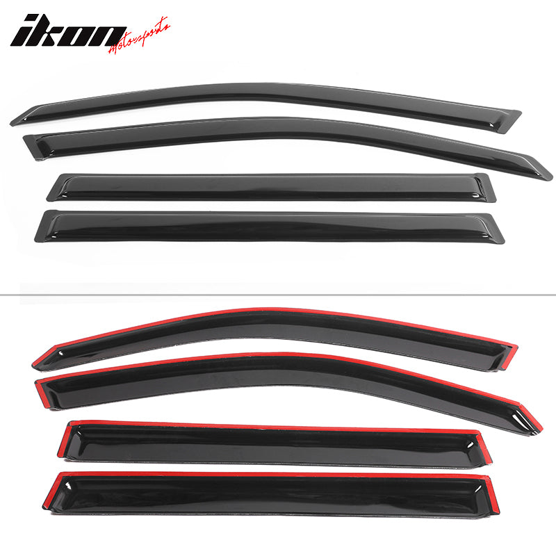 2003-2008 Honda Pilot Slim Style Tape On Smoke Acrylic Visor Windows