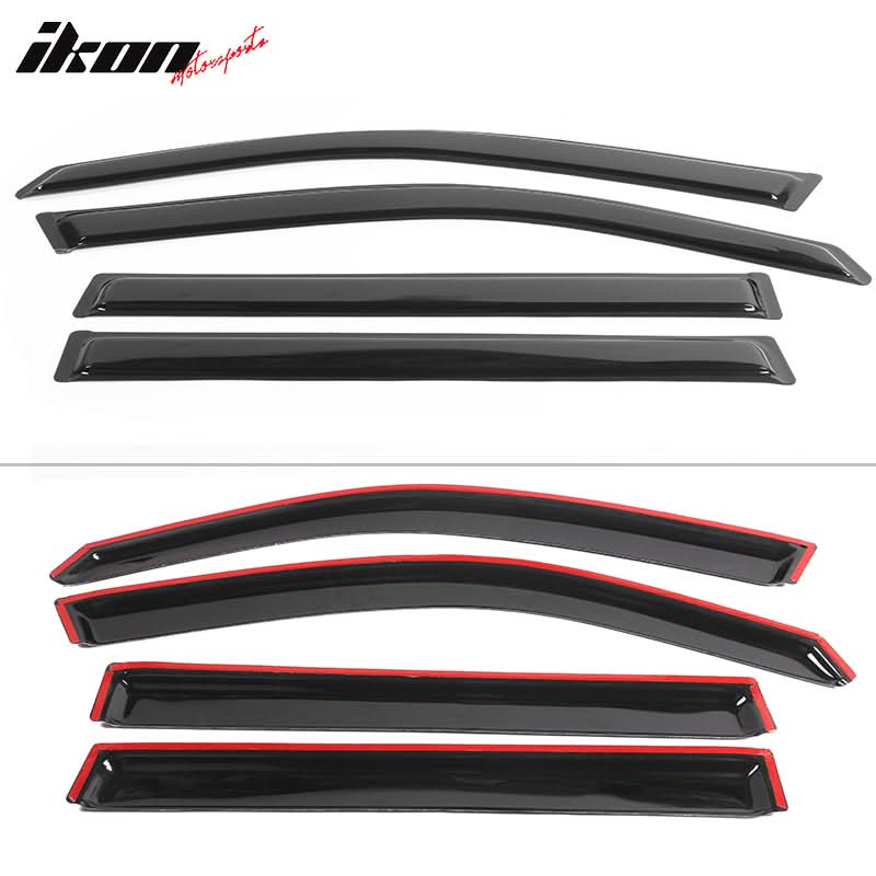 2003-2008 Honda Pilot Slim Style Tape On Smoke Acrylic Visor Windows