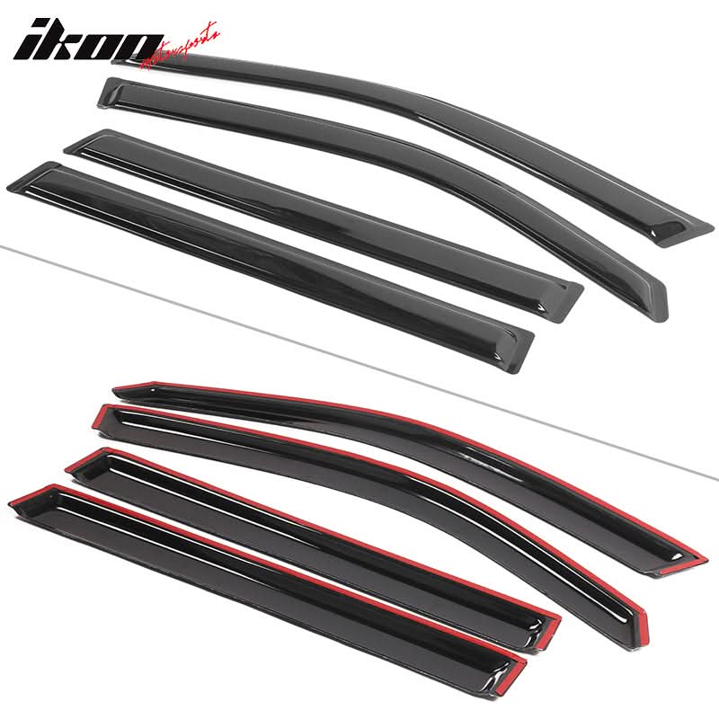 2003-2008 Honda Pilot Slim Style Tape On Smoke Acrylic Visor Windows