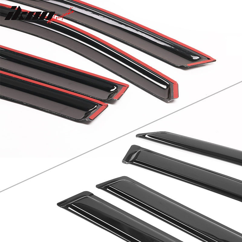 2003-2008 Honda Pilot Slim Style Tape On Smoke Acrylic Visor Windows