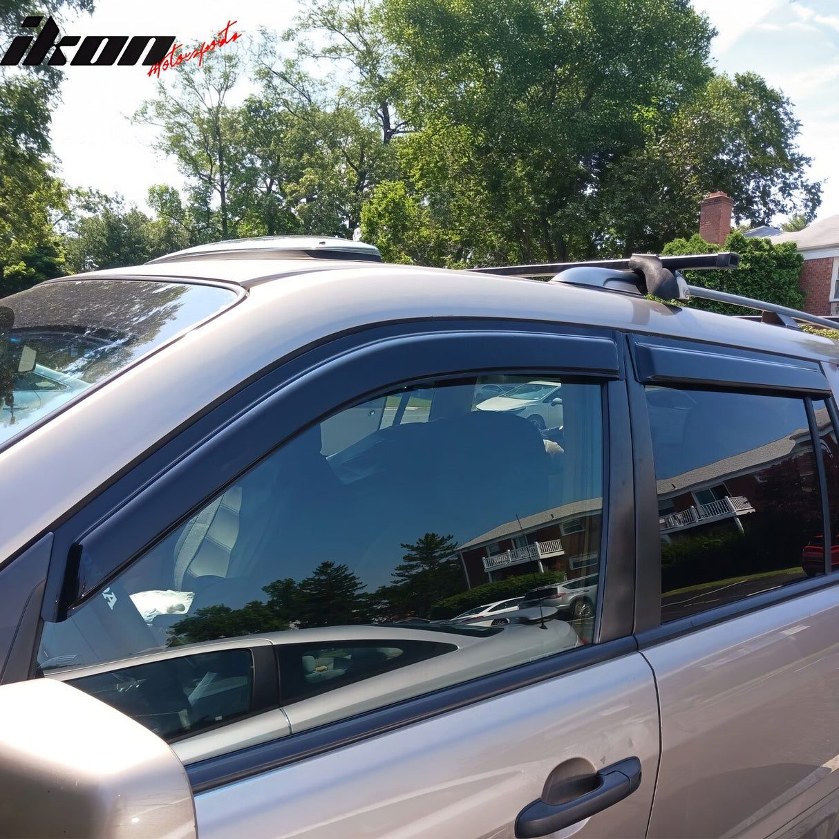 2003-2008 Honda Pilot Slim Style Tape On Smoke Acrylic Visor Windows
