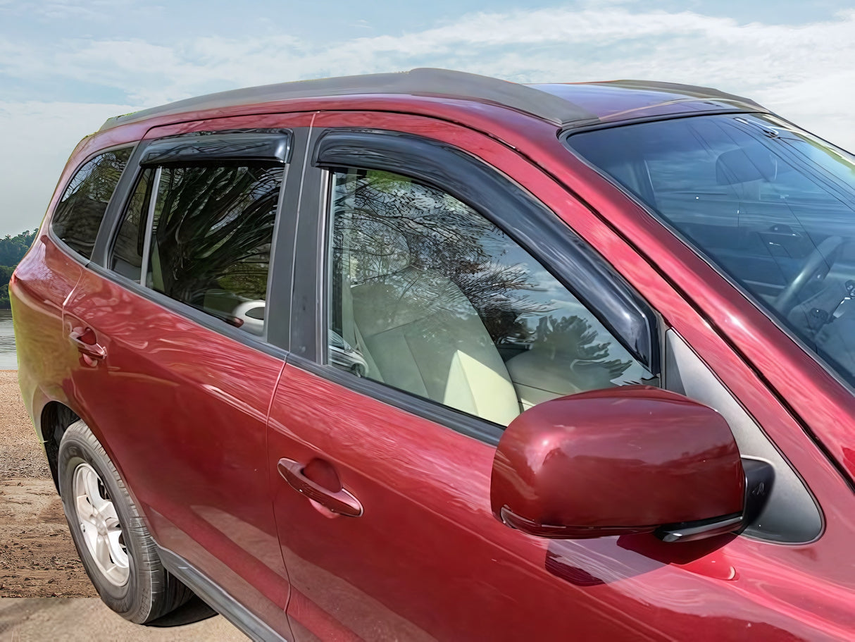 2007-2012 Hyundai Santa Fe Slim Style Smoke Visor Window Guard Acrylic