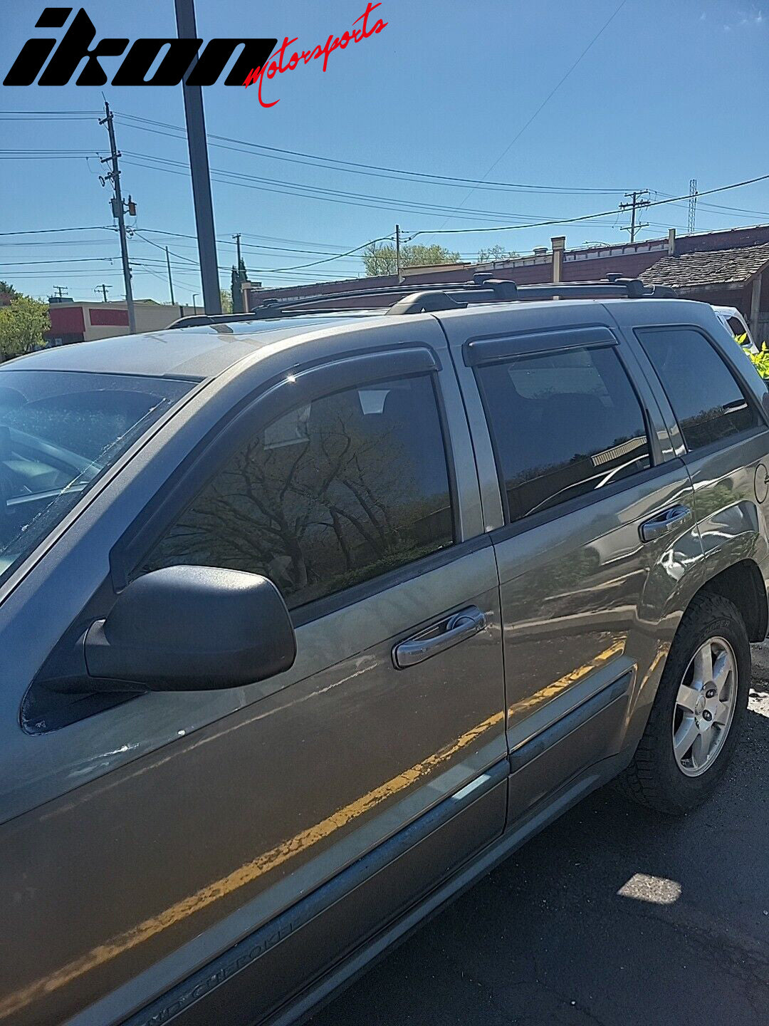 2005-2010 Jeep Grand Cherokee Slim Smoke Tinted Visor Windows Acrylic