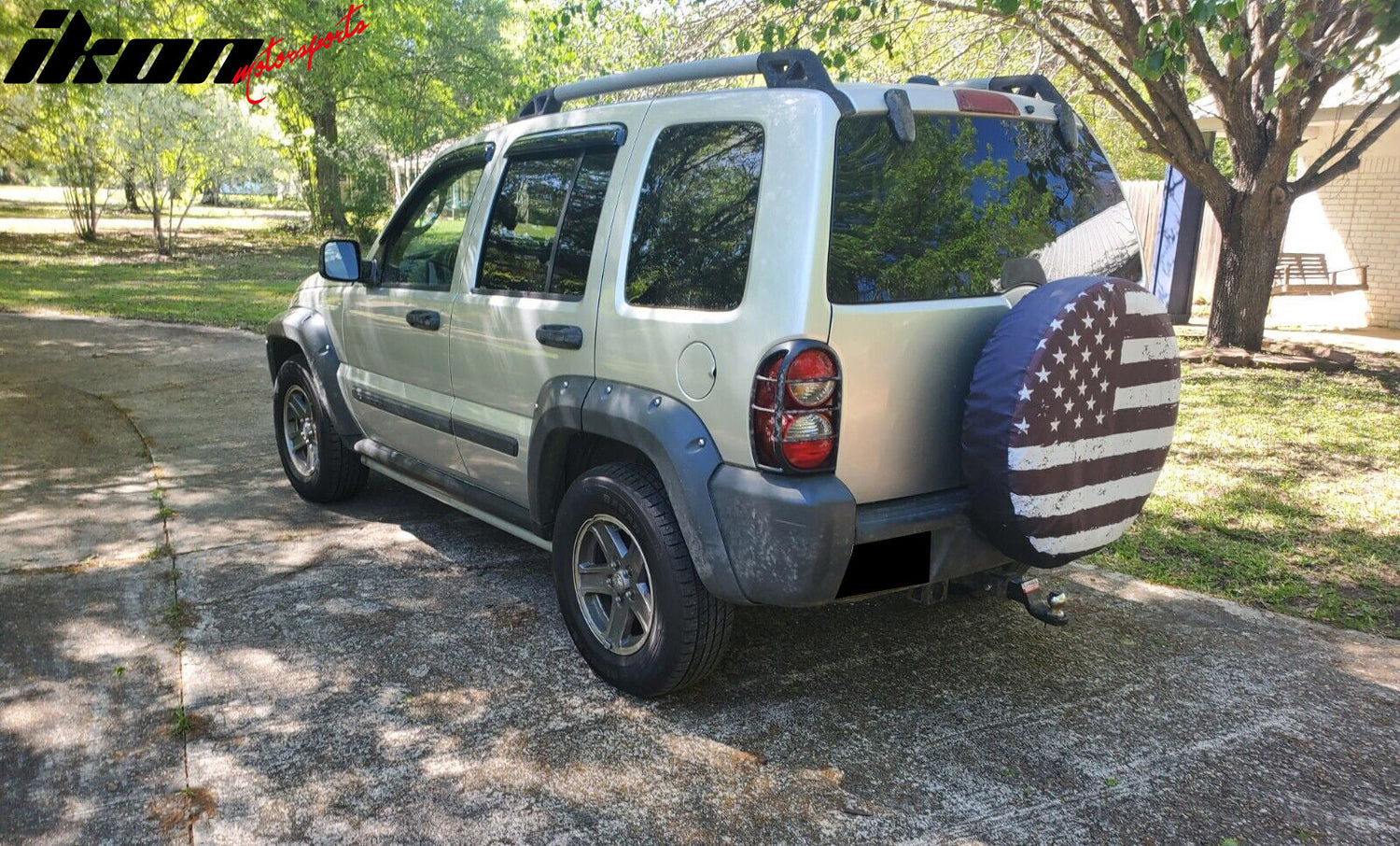 2002-2007 Jeep Liberty Visor Window Rain Guard KJ Tape on Acrylic 4PC