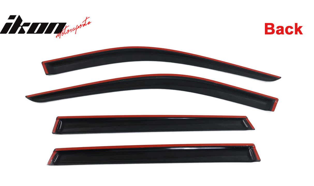2020-2024 Kia Telluride Slim Style Black Window Visors Acrylic 4PCS