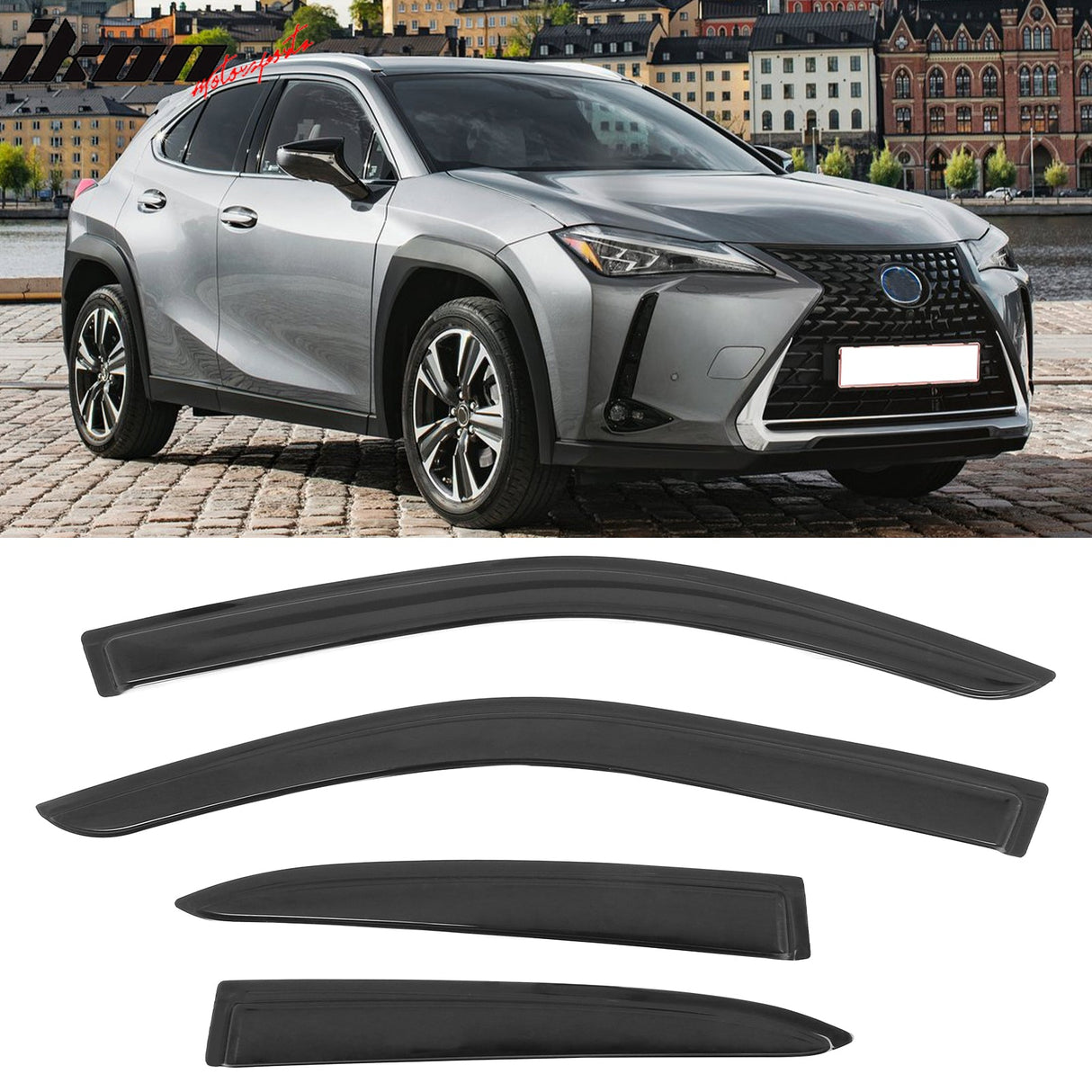 2019-2025 Lexus UX-Series 4PCS Tape on Window Visors Vent Rain Guards