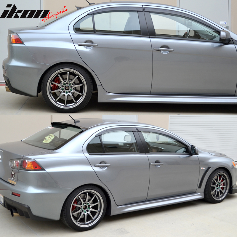 2008-2017 Mitsubishi Lancer EVO Window VisorsAcrylic 4PC