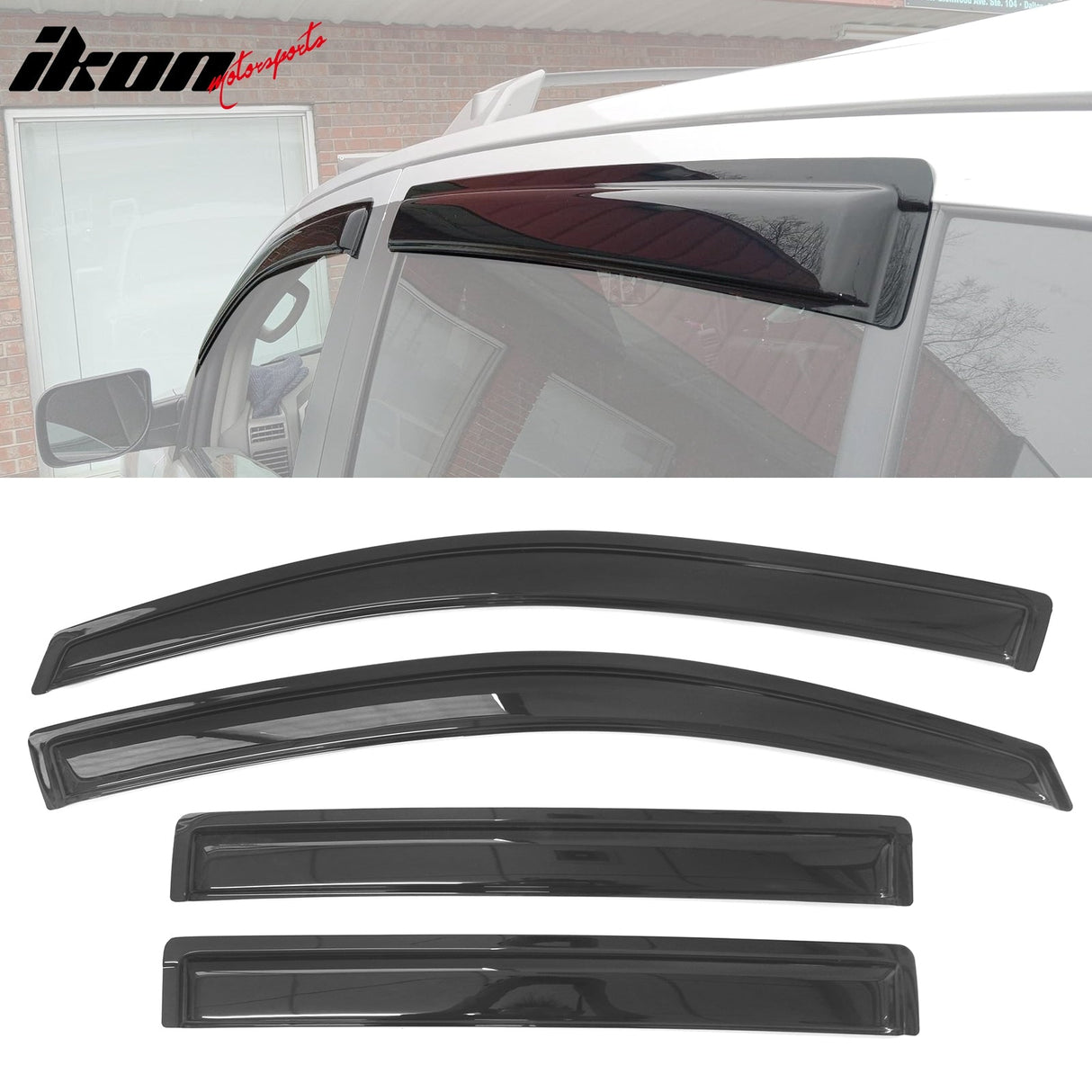 2004-2016 Nissan Armada Slim Style Smoke Visor Window Rain Guard Acryl
