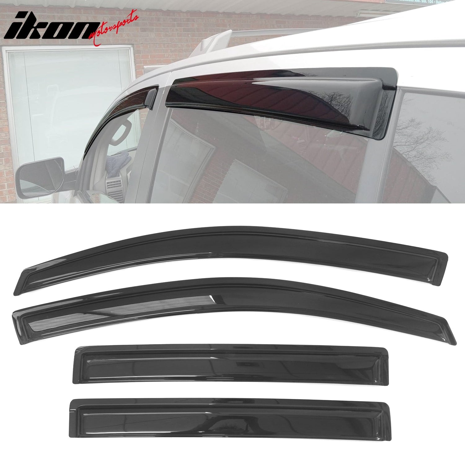 2004-2016 Nissan Armada Slim Style Smoke Visor Window Rain Guard Acryl