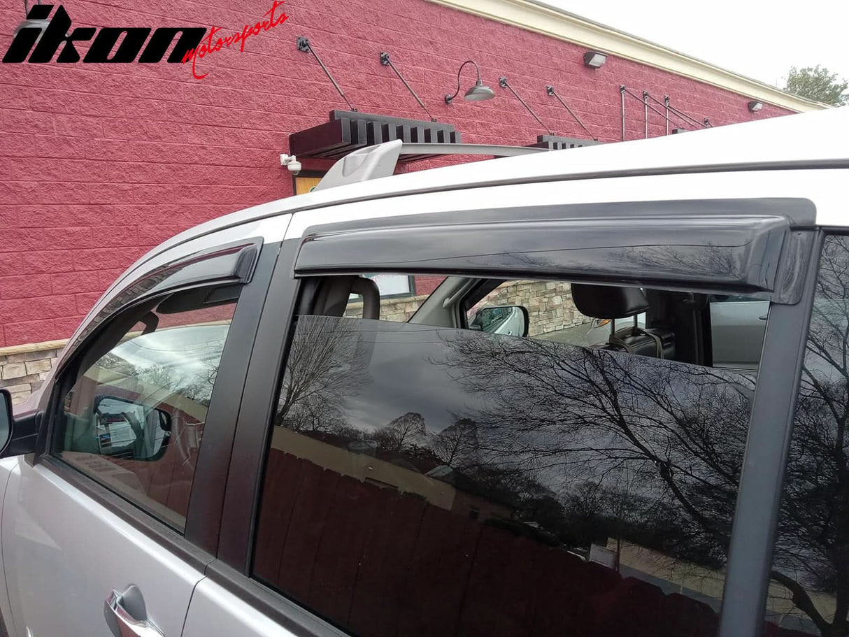 2004-2016 Nissan Armada Slim Style Smoke Visor Window Rain Guard Acryl