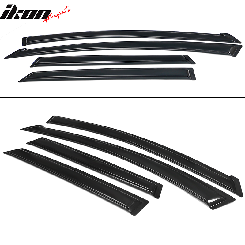 2009-2013 Nissan Rogue Slim Style Smoke Tinted Window Visor Acrylic