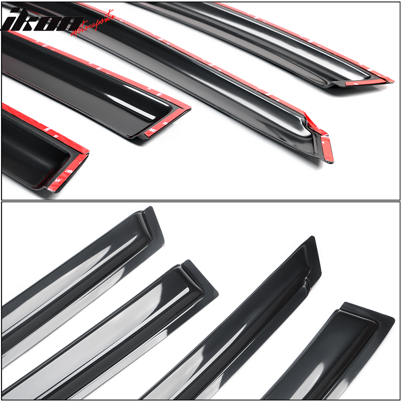 2009-2013 Nissan Rogue Slim Style Smoke Tinted Window Visor Acrylic