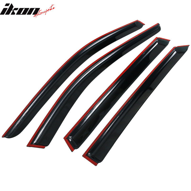 2014-2020 Nissan Rogue Slim Style Smoke Tinted Window Visors Acrylic