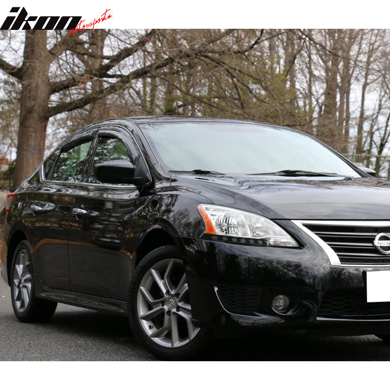 2013-2019 Nissan Sentra Slim Style Smoke Window Visor Guard Acrylic
