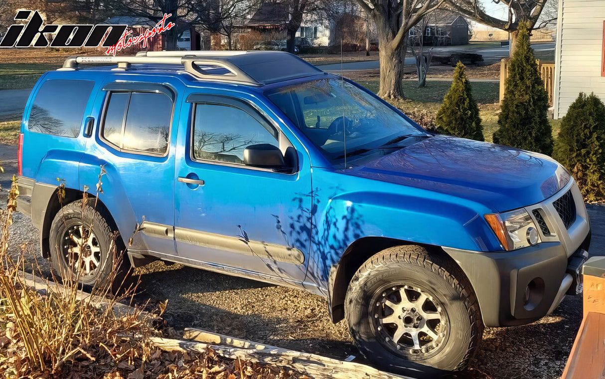 2005-2016 Nissan Xterra Tape On Smoke Tinted Visor Windows Acrylic