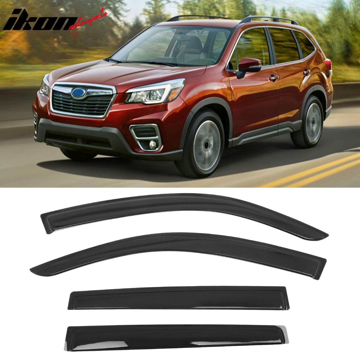 2019-2024 Subaru Forester 4PCS Tape on Window Visors Vent Rain Guards