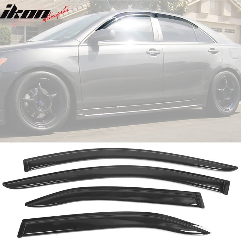 2007-2011 Toyota Camry Acrylic 4PC Window Visors Tape On Rain Guard