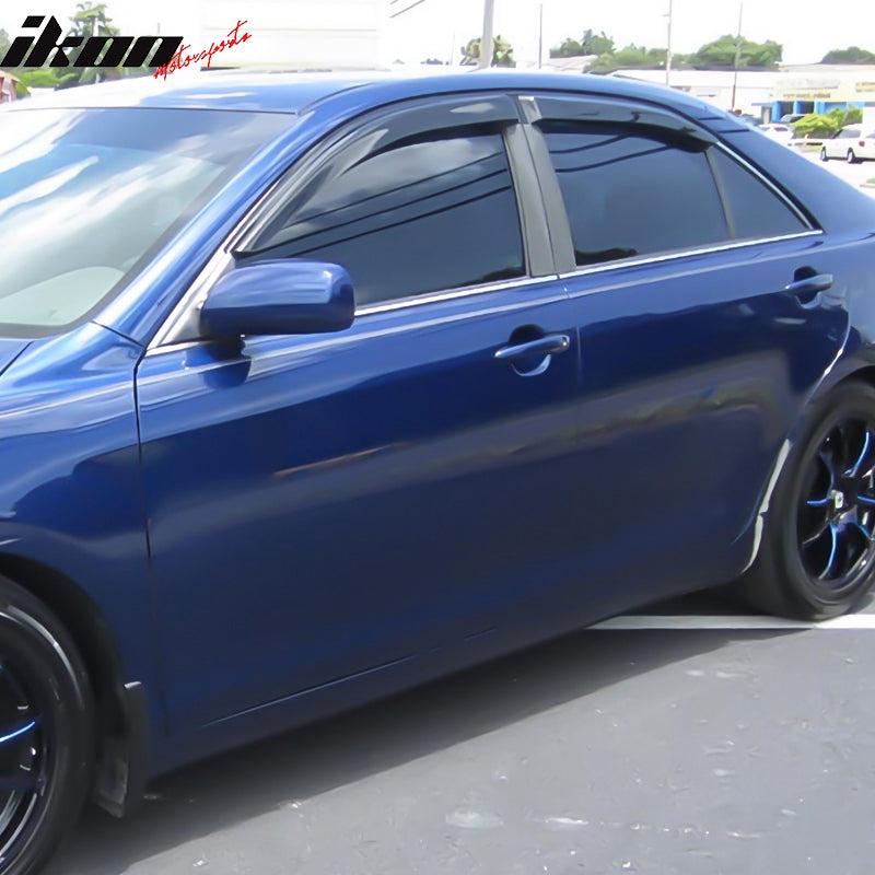 2007-2011 Toyota Camry Acrylic 4PC Window Visors Tape On Rain Guard