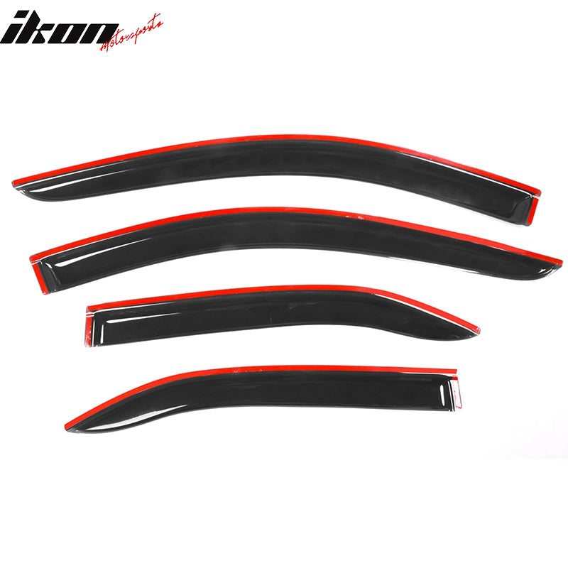 2007-2011 Toyota Camry Acrylic 4PC Window Visors Tape On Rain Guard