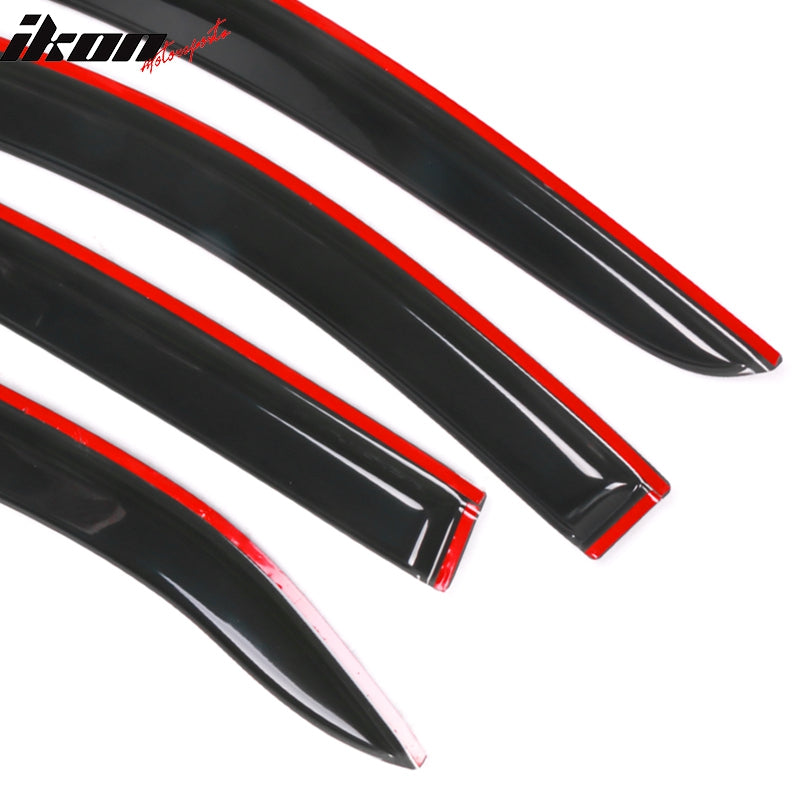 2007-2011 Toyota Camry Acrylic 4PC Window Visors Tape On Rain Guard