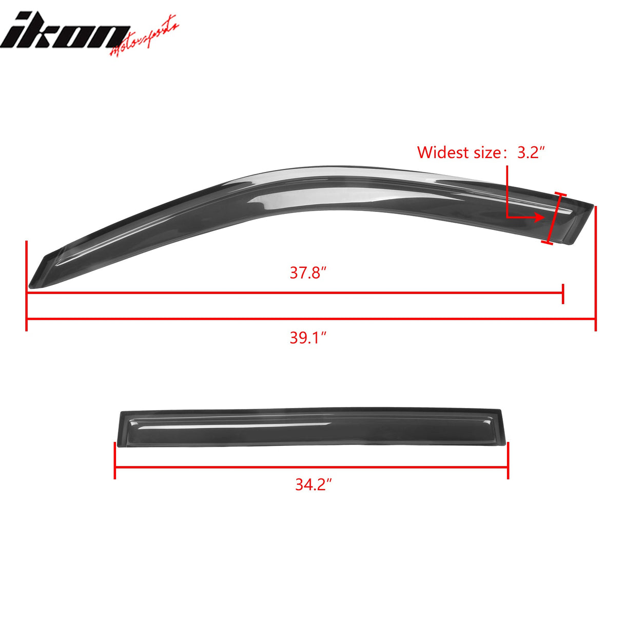 2001-2007 Toyota Highlander Slim Style Smoke Visor Window Vent Acrylic