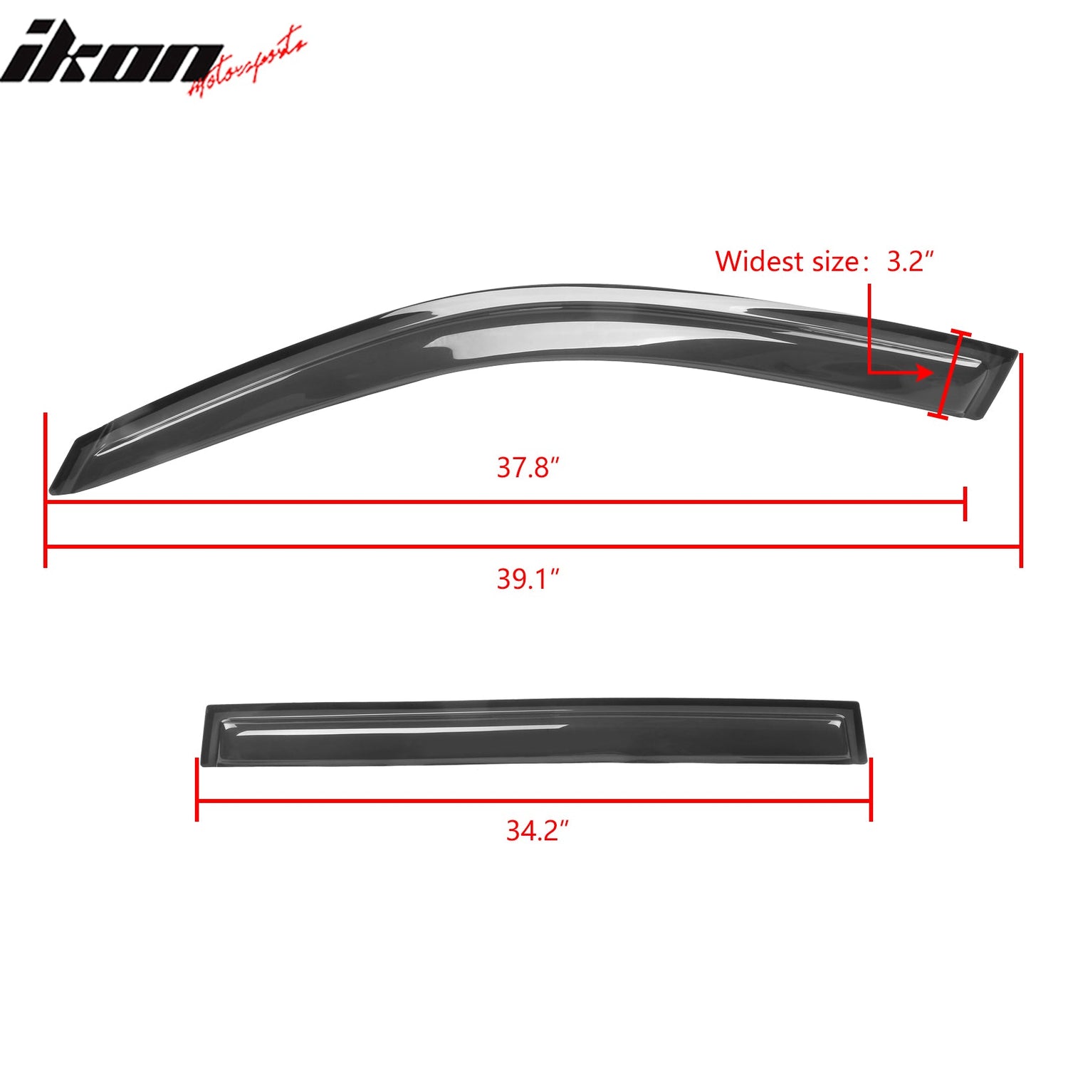 2001-2007 Toyota Highlander Slim Style Smoke Visor Window Vent Acrylic